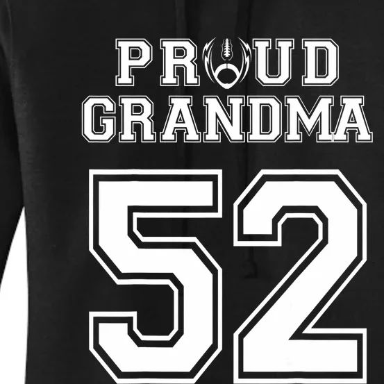 Custom Proud Football Grandma Number 52 Personalized Women's Pullover Hoodie