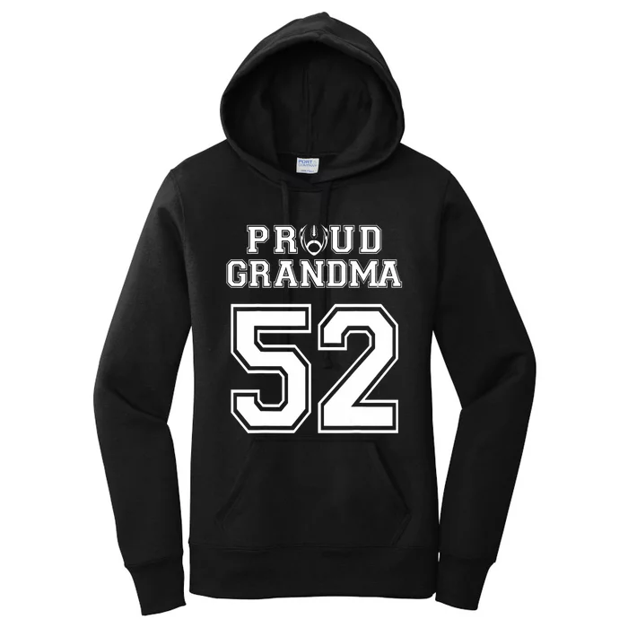 Custom Proud Football Grandma Number 52 Personalized Women's Pullover Hoodie