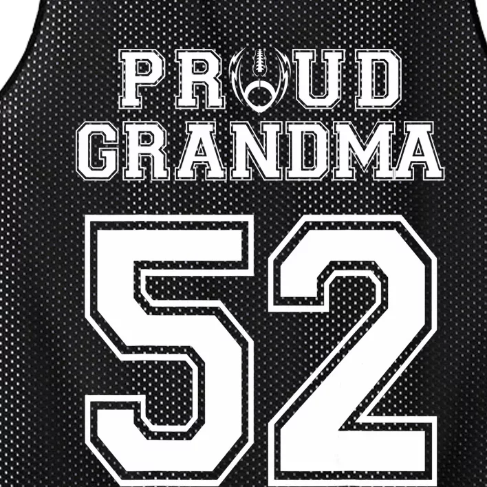 Custom Proud Football Grandma Number 52 Personalized Mesh Reversible Basketball Jersey Tank