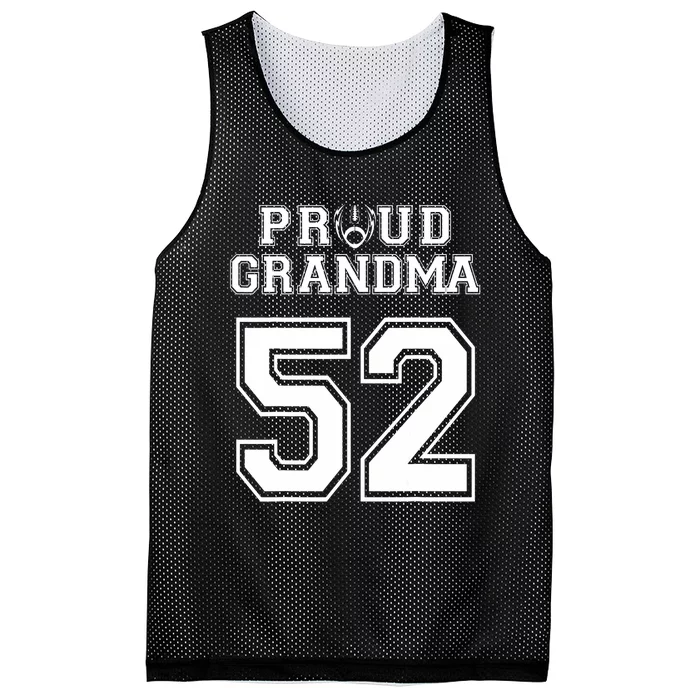 Custom Proud Football Grandma Number 52 Personalized Mesh Reversible Basketball Jersey Tank