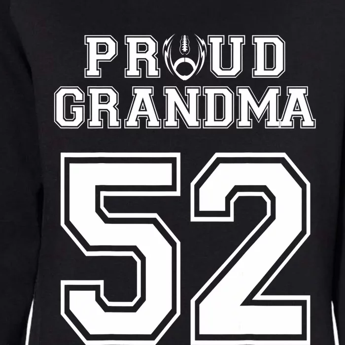 Custom Proud Football Grandma Number 52 Personalized Womens California Wash Sweatshirt