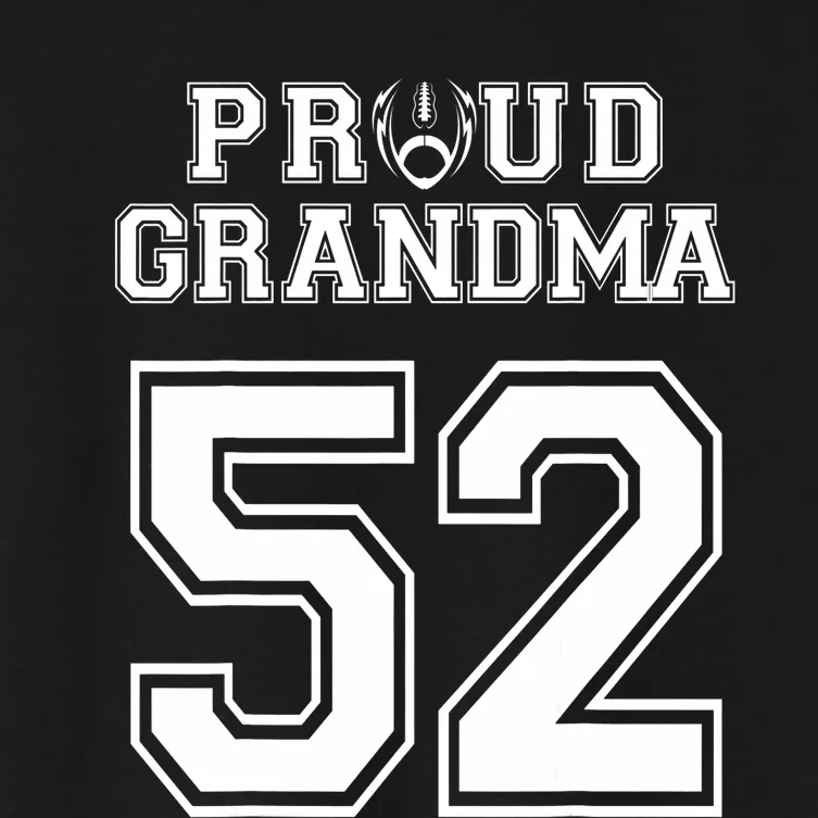 Custom Proud Football Grandma Number 52 Personalized Women's Crop Top Tee