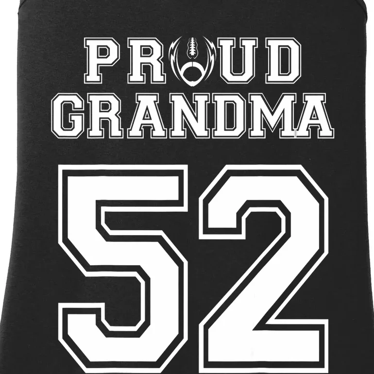 Custom Proud Football Grandma Number 52 Personalized Ladies Essential Tank