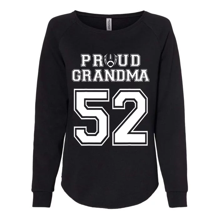 Custom Proud Football Grandma Number 52 Personalized Womens California Wash Sweatshirt