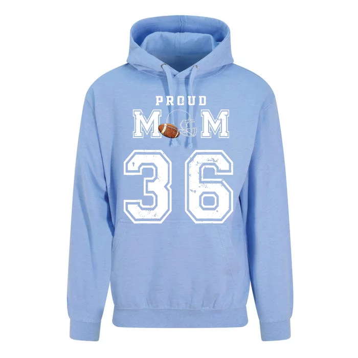 Custom Proud Football Mom Number 36 Personalized For Wo Unisex Surf Hoodie