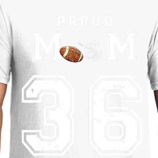 Custom Proud Football Mom Number 36 Personalized For Wo Pajama Set