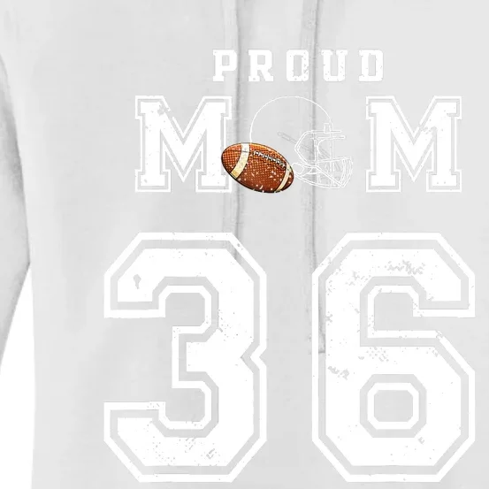 Custom Proud Football Mom Number 36 Personalized For Wo Women's Pullover Hoodie