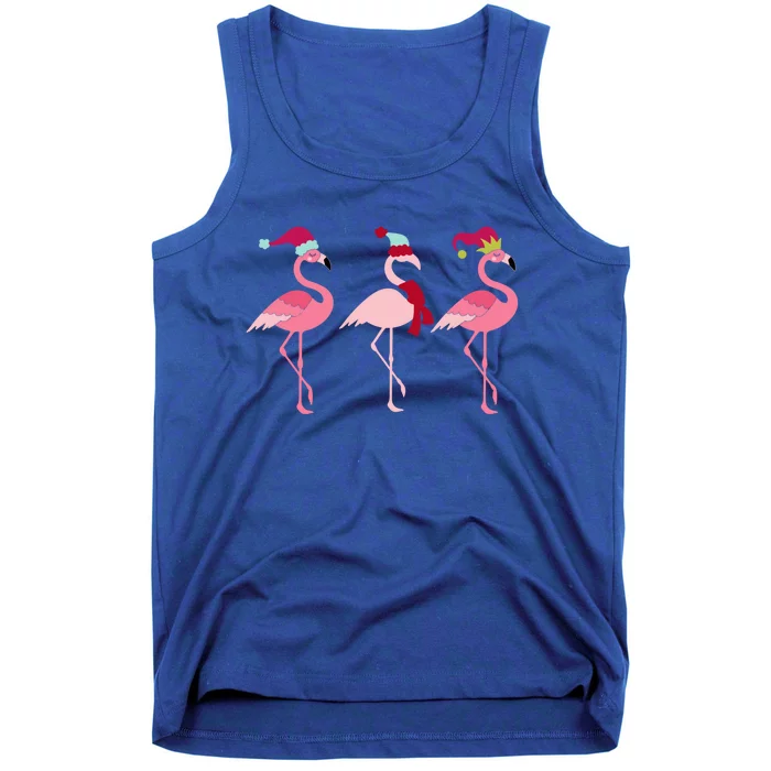 Christmas Pink Flamingo Gift Tank Top