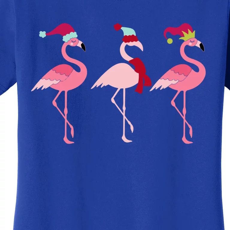 Christmas Pink Flamingo Gift Women's T-Shirt