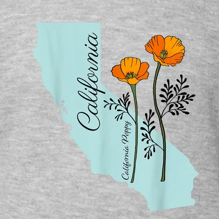 California Poppy Flower Toddler Sweatshirt