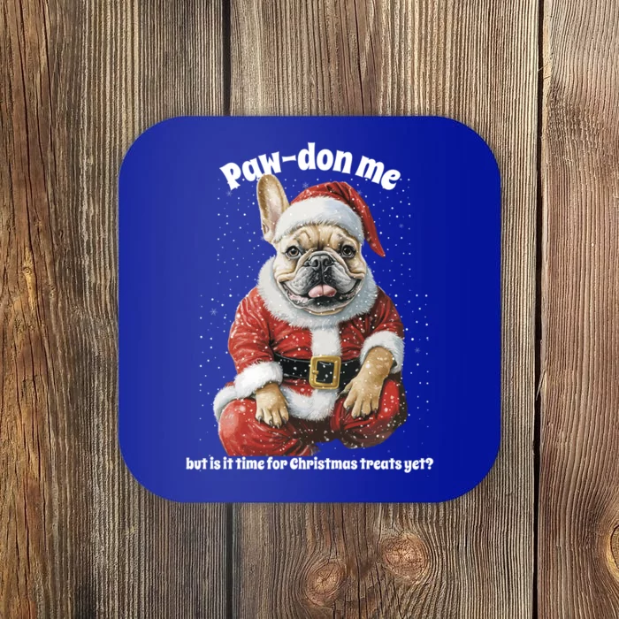 Christmas Pug Funny Santa Dog Great Gift Coaster