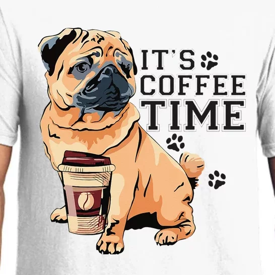 Coffee Pug Funny Dog Lover Dog And Coffee Pajama Set