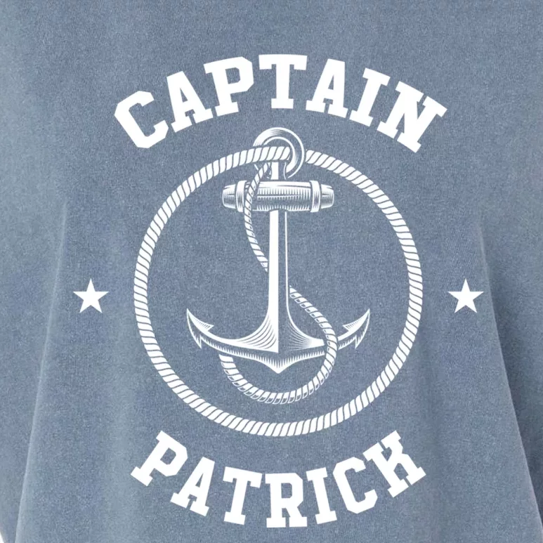 Captain Patrick Funny Personalized Name Sailing Boat Great Gift Garment-Dyed Women's Muscle Tee