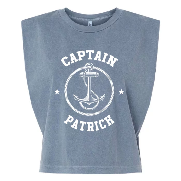 Captain Patrick Funny Personalized Name Sailing Boat Great Gift Garment-Dyed Women's Muscle Tee