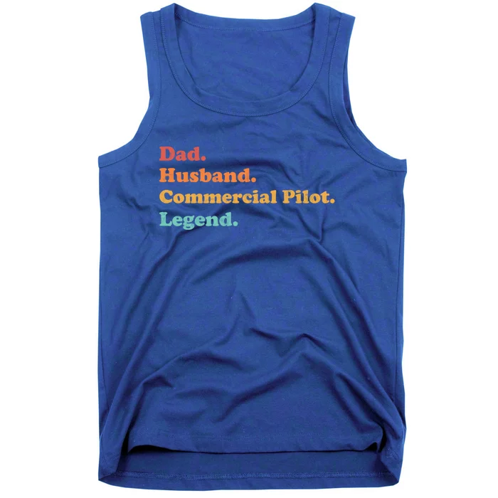 Commercial Pilot For Dad Or Husband For Fathers Day Funny Gift Tank Top