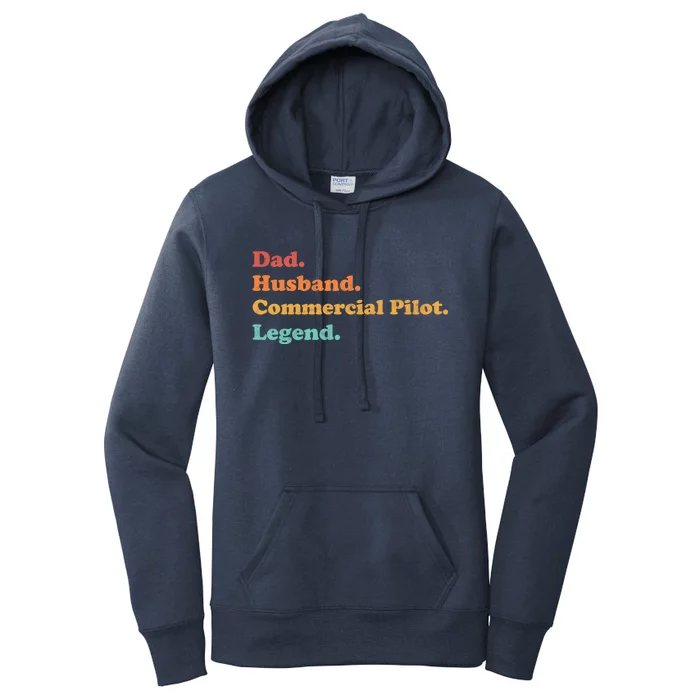 Commercial Pilot For Dad Or Husband For Fathers Day Funny Gift Women's Pullover Hoodie