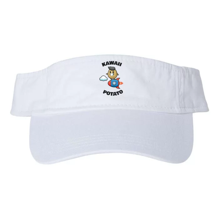 Cute Potato Funny Kawaii Potato Valucap Bio-Washed Visor