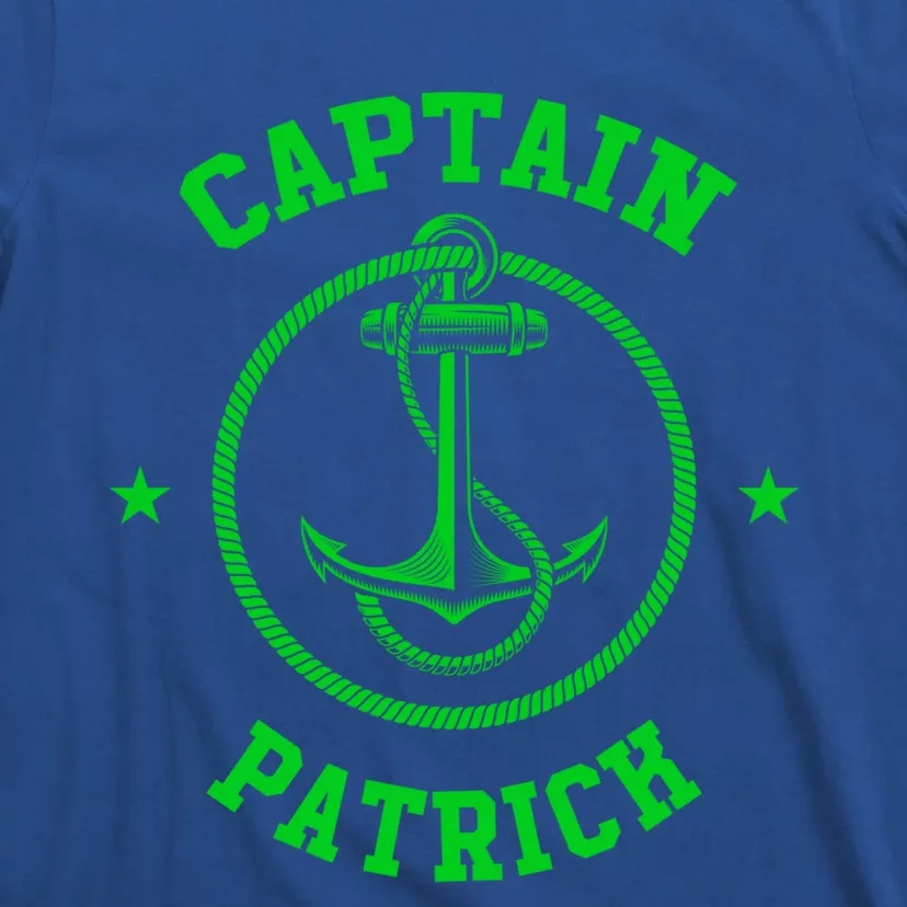 Captain Patrick Funny Personalized Name Sailing Boat Gift T-Shirt