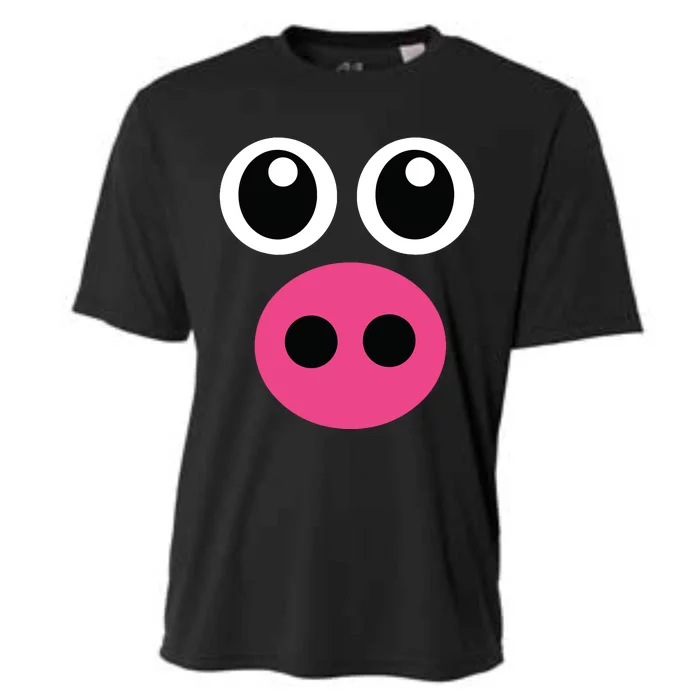 Cute Pig Face Diy Barnyard Animal Halloween Costume Cooling Performance Crew T-Shirt