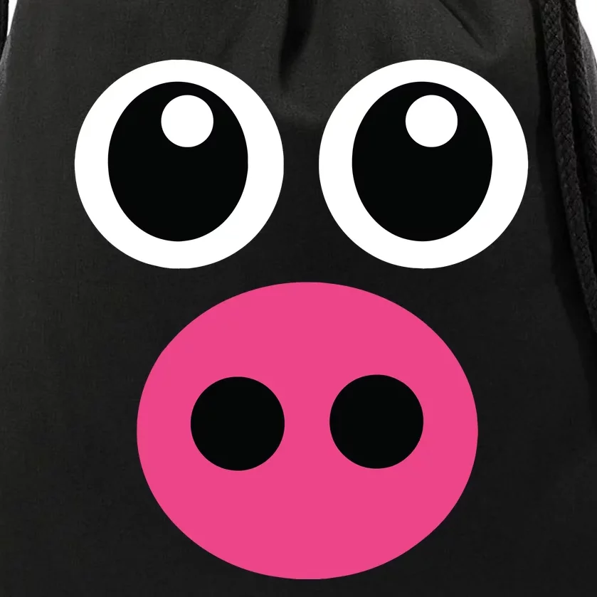 Cute Pig Face Diy Barnyard Animal Halloween Costume Drawstring Bag