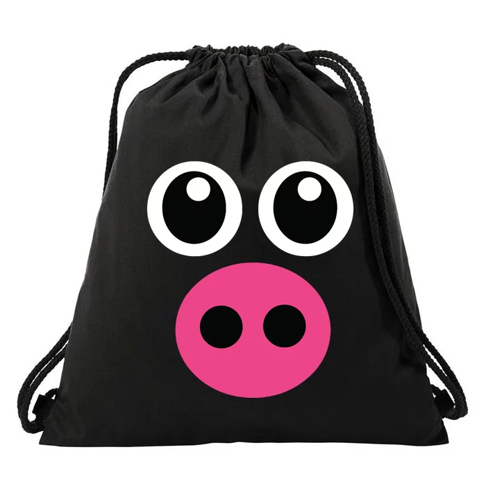 Cute Pig Face Diy Barnyard Animal Halloween Costume Drawstring Bag