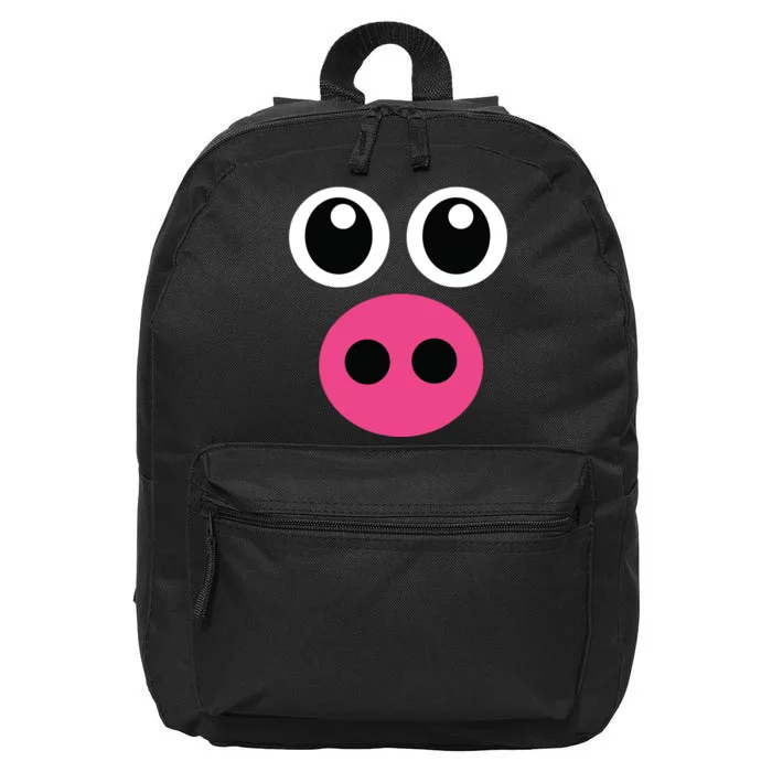 Cute Pig Face Diy Barnyard Animal Halloween Costume 16 in Basic Backpack