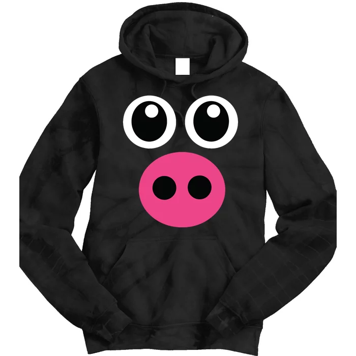 Cute Pig Face Diy Barnyard Animal Halloween Costume Tie Dye Hoodie