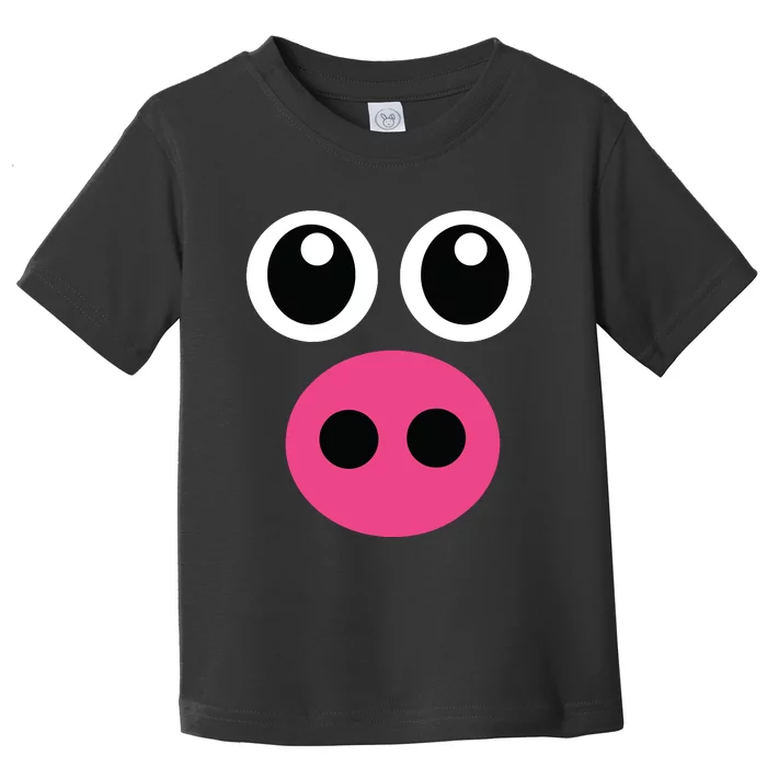 Cute Pig Face Diy Barnyard Animal Halloween Costume Toddler T-Shirt