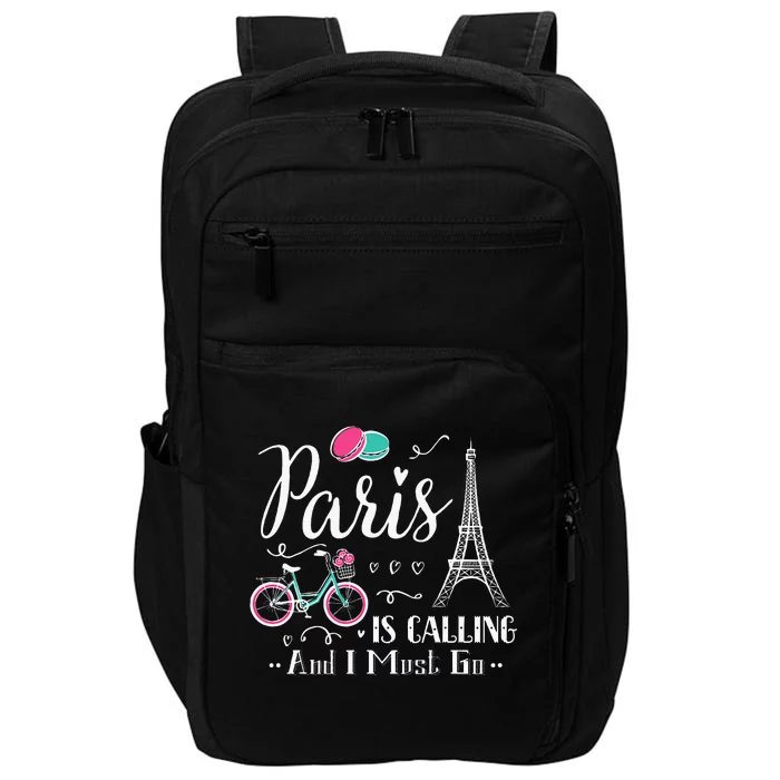 Cute Paris France Vacation Travel Christmas Gift Impact Tech Backpack