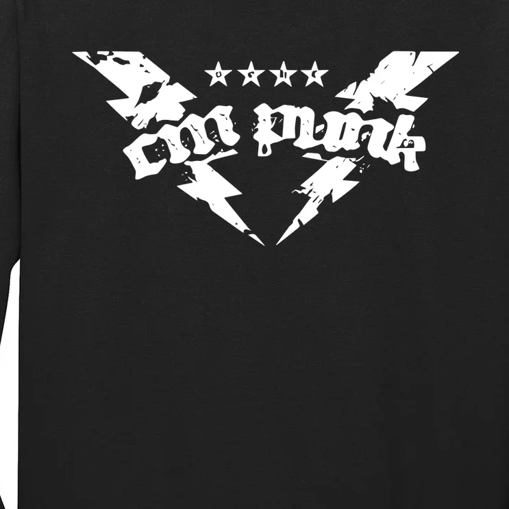 Cm Punk Fists Straight Edge Tall Long Sleeve T-Shirt