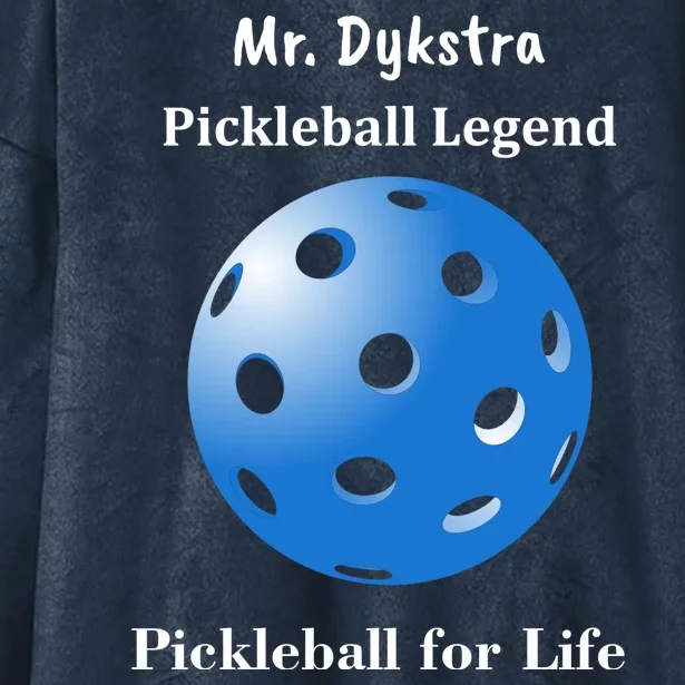 Custom Pickleball For Life Personalize Text Name Hooded Wearable Blanket