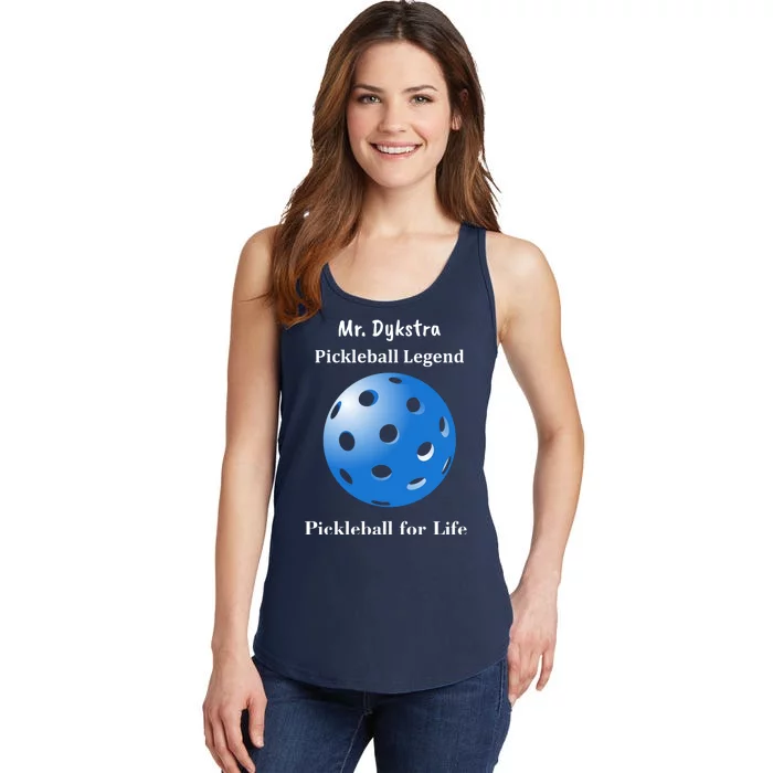 Custom Pickleball For Life Personalize Text Name Ladies Essential Tank