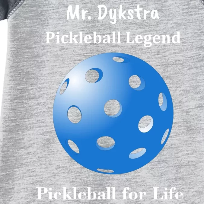 Custom Pickleball For Life Personalize Text Name Infant Baby Jersey Bodysuit