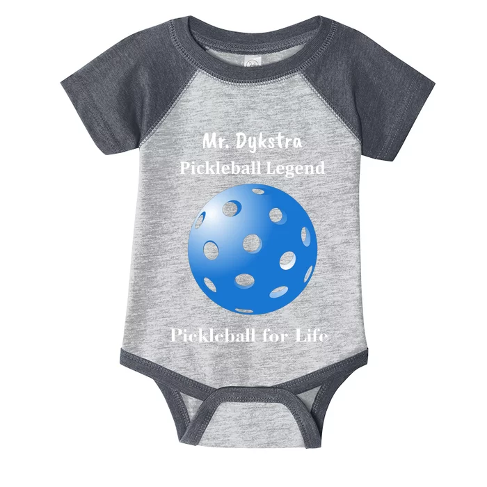 Custom Pickleball For Life Personalize Text Name Infant Baby Jersey Bodysuit