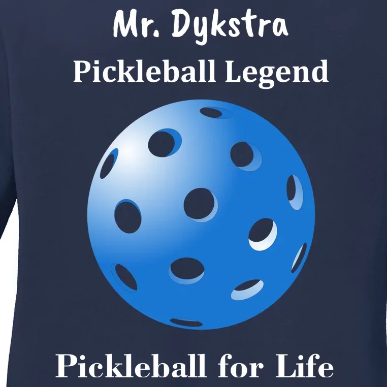 Custom Pickleball For Life Personalize Text Name Ladies Long Sleeve Shirt