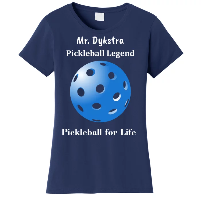 Custom Pickleball For Life Personalize Text Name Women's T-Shirt