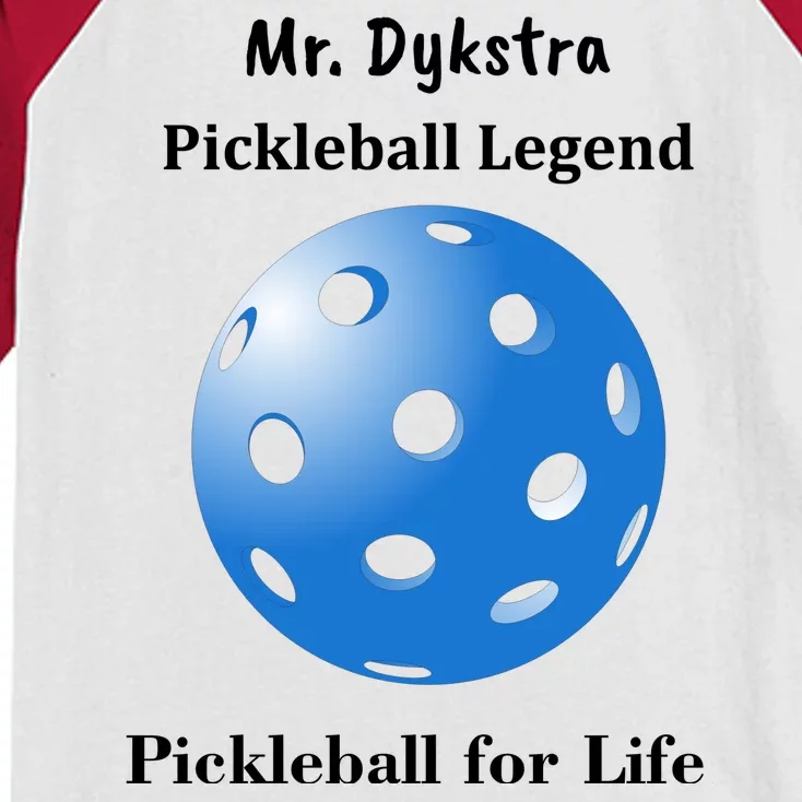 Custom Pickleball For Life Personalize Text Name Kids Colorblock Raglan Jersey