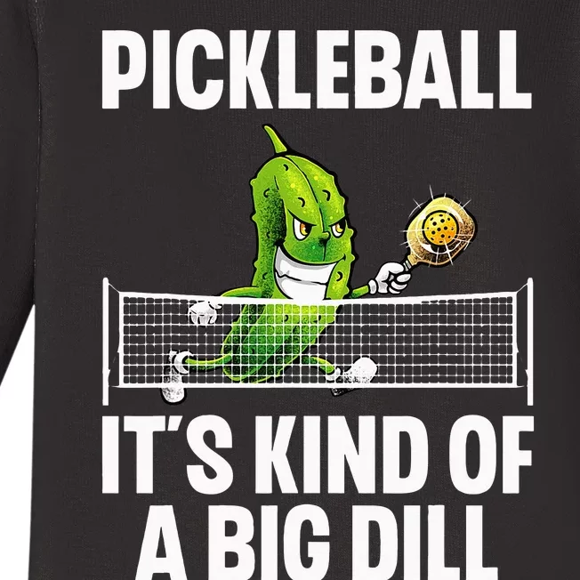 Cool Pickleball For  Pickle Ball Player Big Dill Baby Long Sleeve Bodysuit