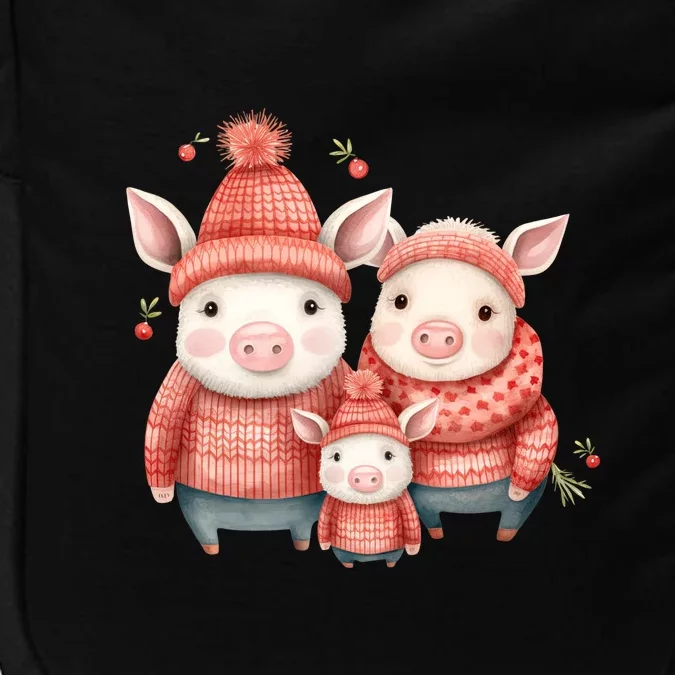 Christmas Pig Family Matching Outfit Impact Tech Backpack