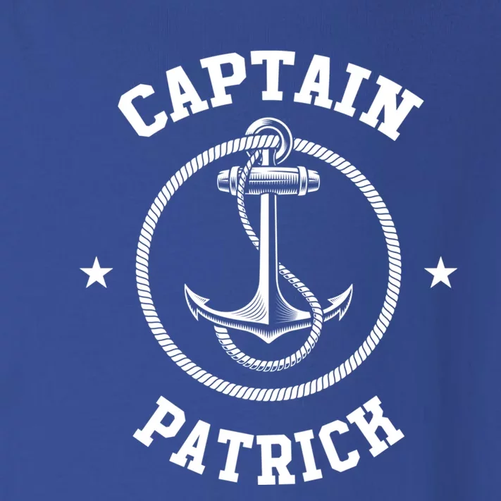 Captain Patrick Funny Personalized Name Sailing Boat Gift Toddler Long Sleeve Shirt