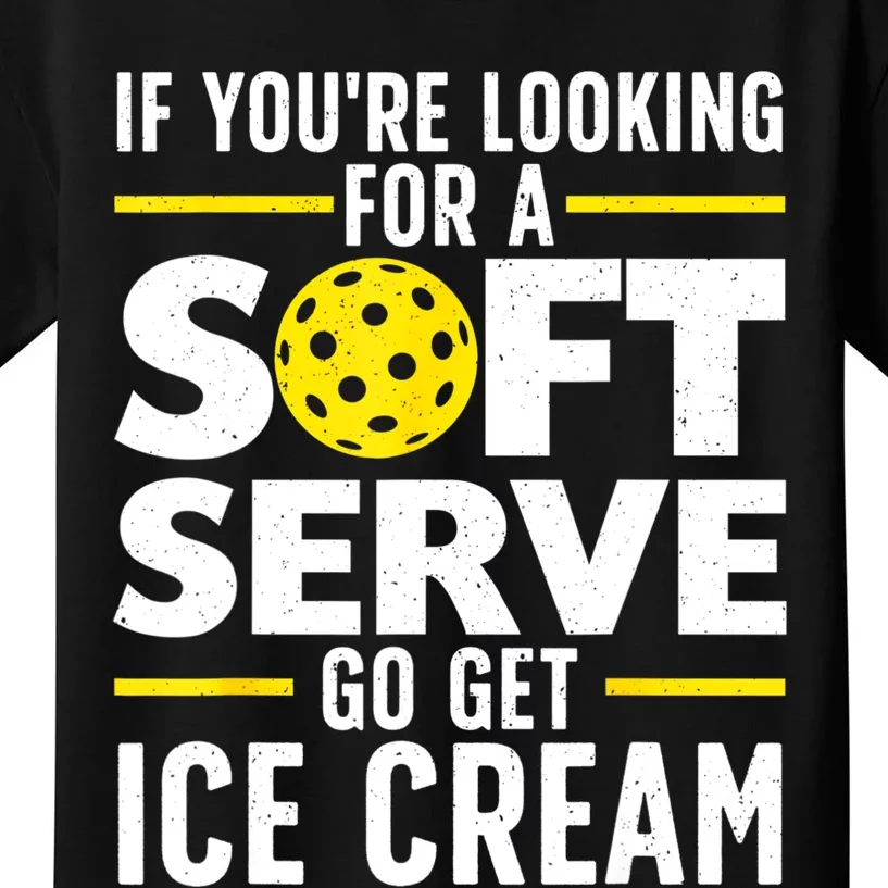 Cool Pickleball For Men Women Pickle Ball Player Soft Serve Kids T-Shirt