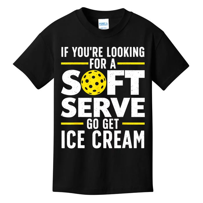 Cool Pickleball For Men Women Pickle Ball Player Soft Serve Kids T-Shirt