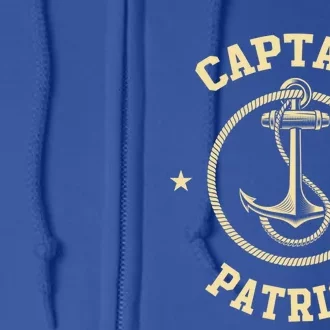 Captain Patrick Funny Personalized Name Sailing Boat Gift Full Zip Hoodie