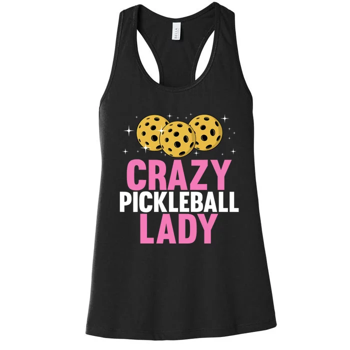 Cool Pickleball For Wo Girls Pickleball Player & Lover Women's Racerback Tank