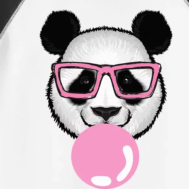 Cool Panda Face Eating Gum And Makes A Bubble Toddler Fine Jersey T-Shirt