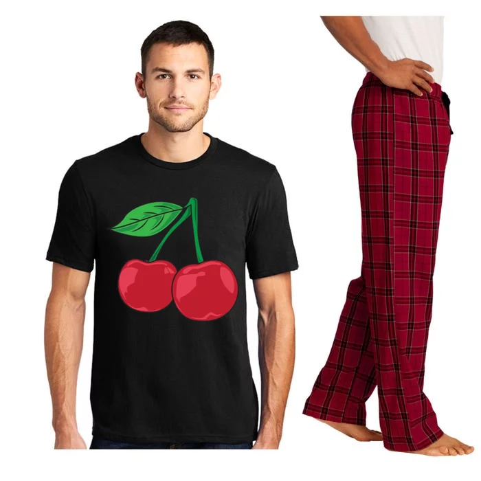 Cherry Pocket Fruit Lover Sweet Bomb Farmer Red Cherries Gift Pajama Set