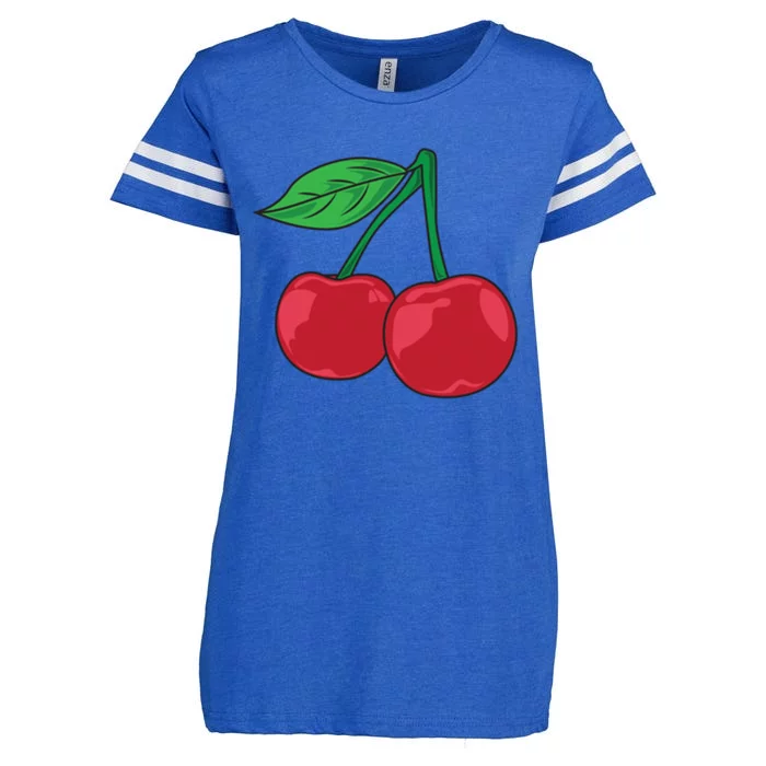 Cherry Pocket Fruit Lover Sweet Bomb Farmer Red Cherries Gift Enza Ladies Jersey Football T-Shirt