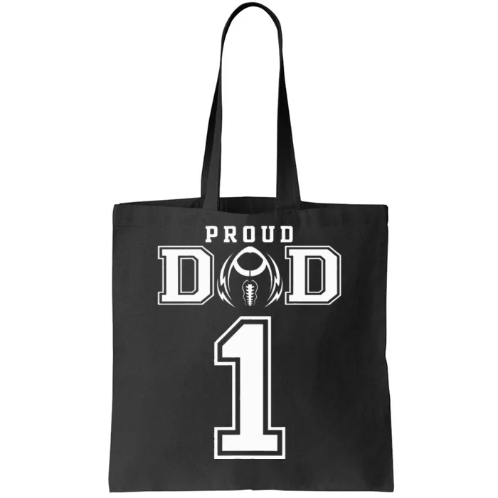 Custom Proud Football Dad Number 1 Personalized For Tote Bag