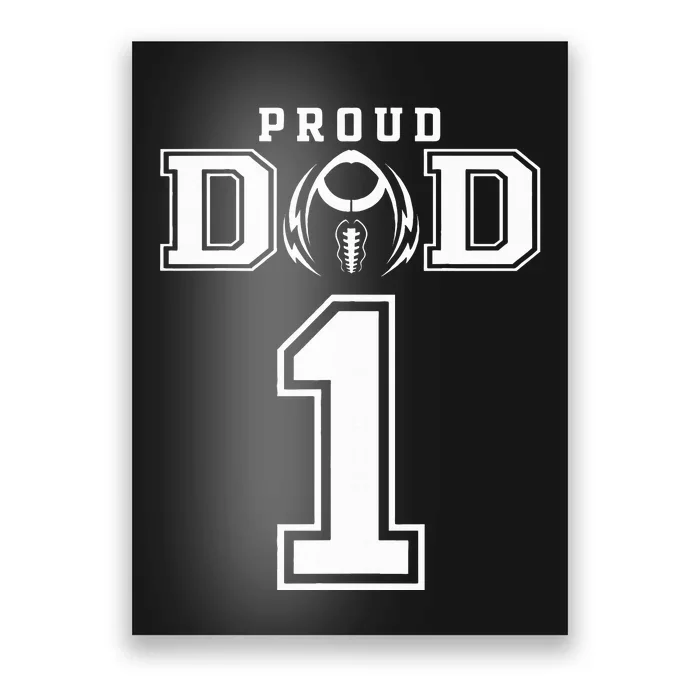 Custom Proud Football Dad Number 1 Personalized For Poster