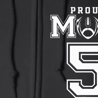 Custom Proud Football Mom Number 5 Personalized Full Zip Hoodie